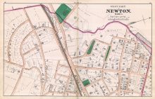 Newton - Plate C - Ward 1 West, Newton 1874